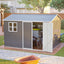 10'x8' Steel Storage Shed with Lockable Doors and Window - Gray
