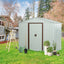 6ft x 5ft Outdoor Metal Storage Shed with Metal Foundation