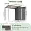 Galvanized Steel Shed & Gazebo Combo with Weather Resistant Design - Gray