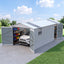 Outdoor Storage Shed 20x13 FT - Metal Garden Utility Shed with Ventilation - Silver