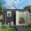 9 x 6 FT Metal Garden Shed with Window - Grey