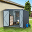 6x8FT Galvanized Steel Outdoor Storage Shed