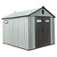 8x10FT Outdoor Resin Storage Shed with Lockable Door - Gray