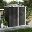 Metal Outdoor Storage Shed with Hinge Door - Grey