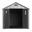 8x8 Ft Resin Outdoor Storage Shed with Floor - Weatherproof Resin