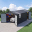 Outdoor Storage Shed 20x13 FT with Double Doors and Skylight - Metal