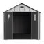 Resin Outdoor Storage Shed with Weatherproof Construction - 8x16ft
