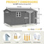 12x10 Ft Outdoor Metal Storage Shed with Lockable Doors - Grey