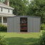 13x11ft Metal Outdoor Storage Shed with Ventilation - Grey