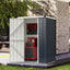 4 x 3 FT Metal Outdoor Storage Shed with Lockable Door-Gray