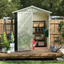 Metal Outdoor Storage Shed with Hinge Door - Grey
